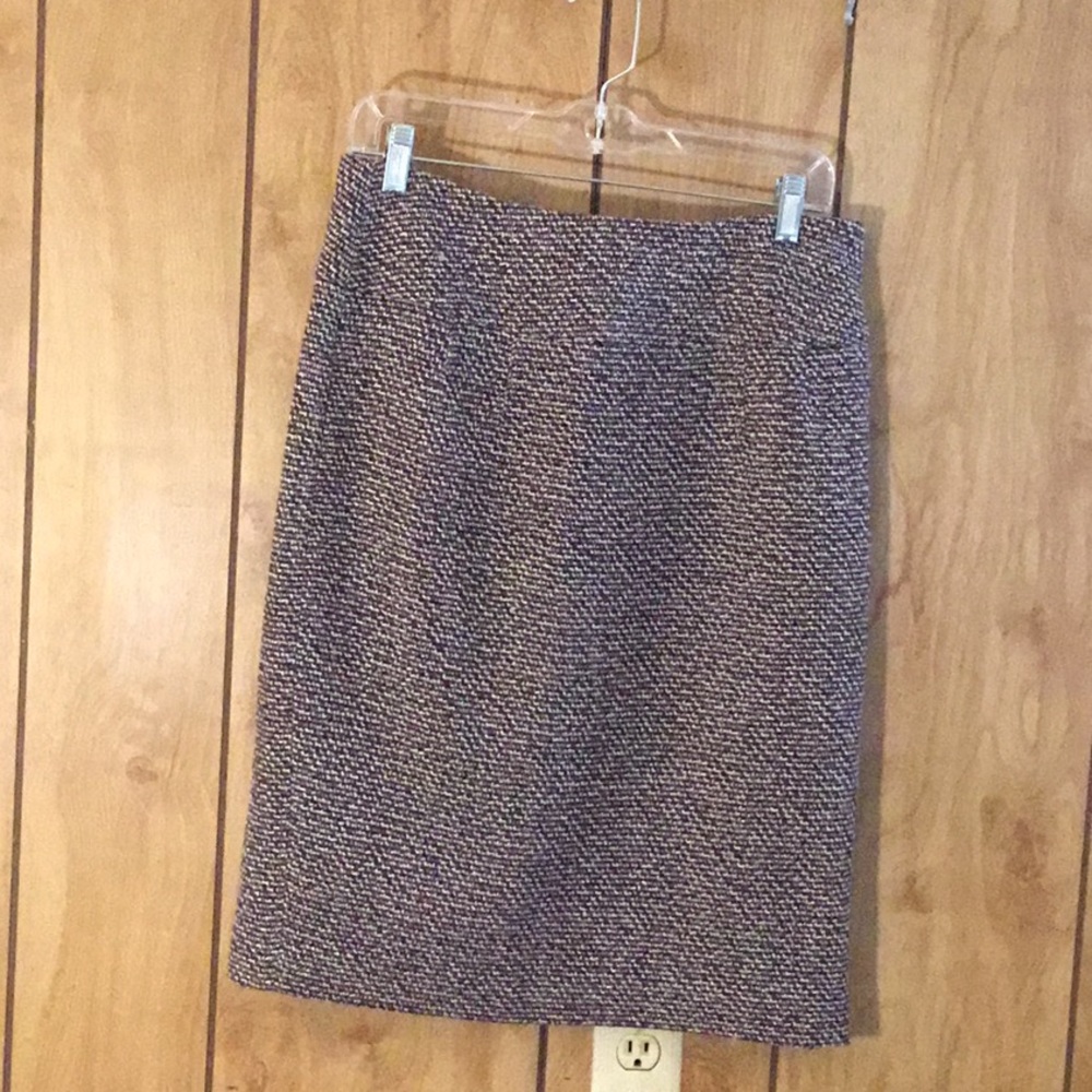 Wool blend woven skirt